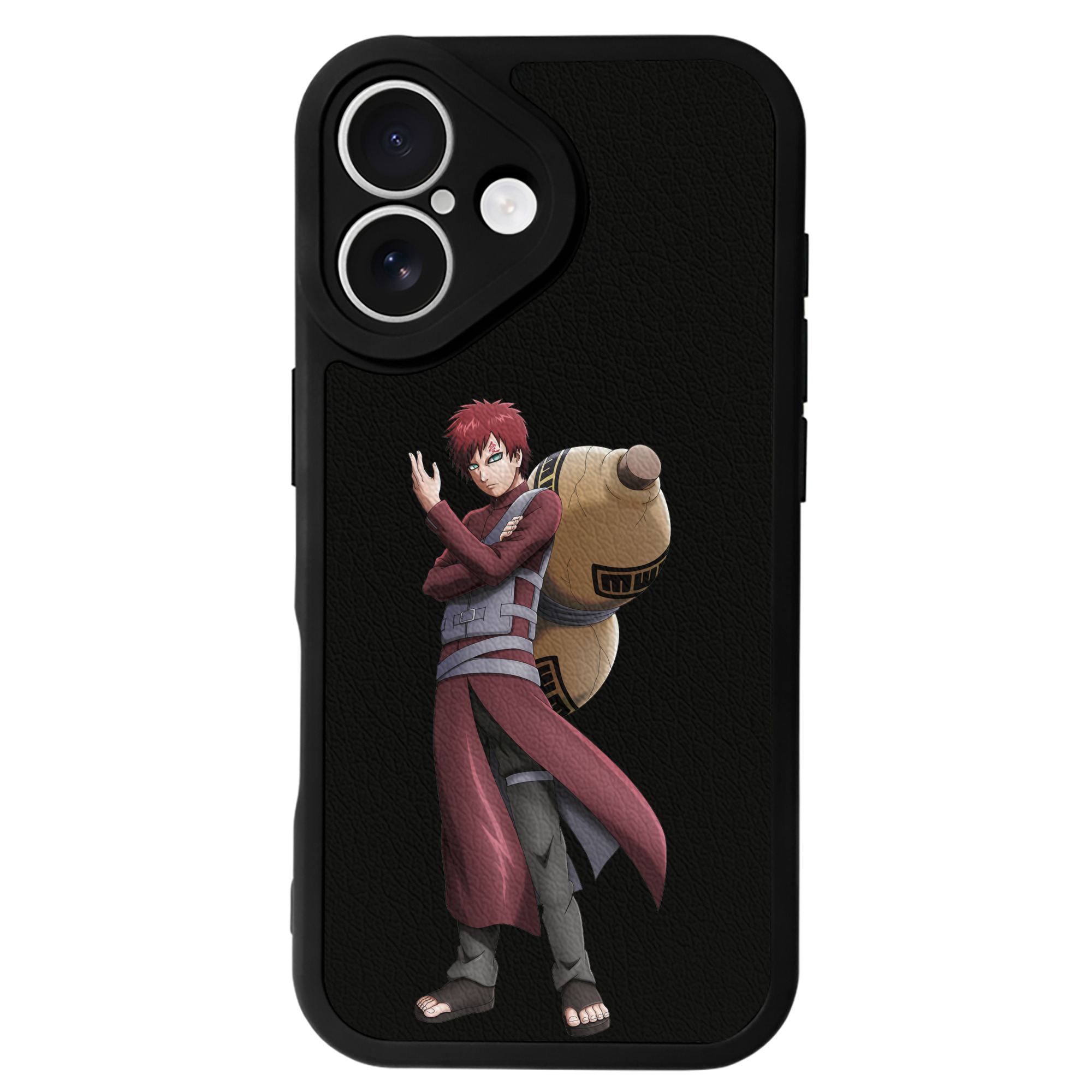 （画像用） NARUTO -ナルト- ガアラ Gaara 【iPhone 16シリーズ対応】シリコンスマホケース（レザー調） 材質：シリコン